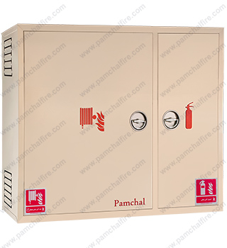 جعبه آتش نشانی دو کابین فولادی روکار استاندارد پامچال